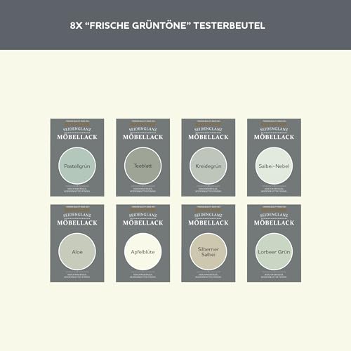 Rust-Oleum Möbellack Testerbox - Frische Grüntöne - Seidenglanz