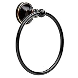 Delta Portman Towel Ring in SpotShield Venetian Bronze w/ Copper Reveal PTM46-VC