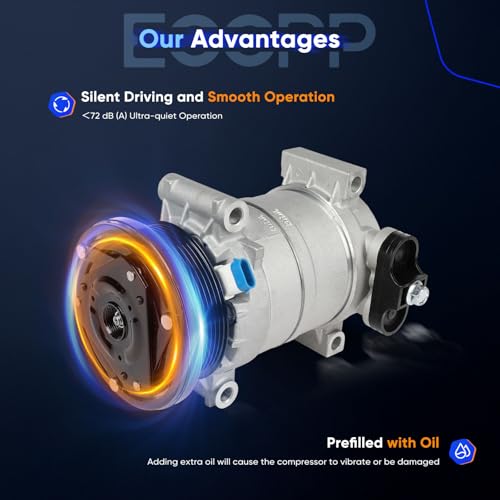 Image of ECCPP A /C Compressor with Clutch 1996-2002 Fit for GMC Savana 1500 1996-2002 Fit for Chevrolet Express 1500 5.7L AC Compressor