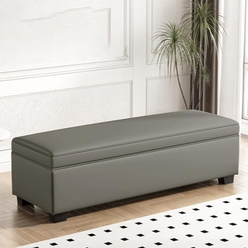 Tqertrtfxa Zapatero Empotrado Grande con Compartimento Oculto, Banco para cambiarse los Zapatos, Banco para el pie de la Cama, Almacenamiento, para sofá, reposapiés, Largo(M,80CM/31.5IN)