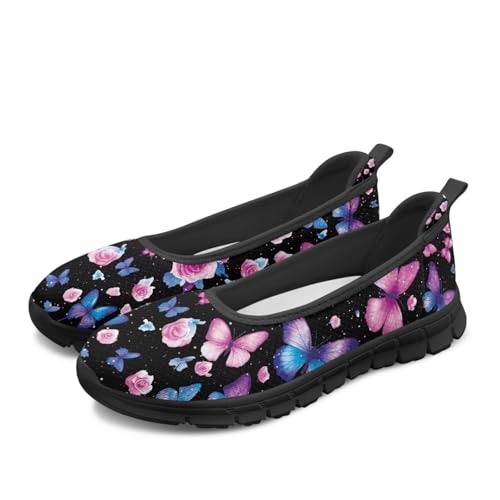 Image of Walking Shoes Women Breathe Mesh Slip On Sneakers Women Comfortable Lightweight