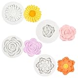 Flower Silicone Mold, Candle Making Kit and Soap Molds, Create Decorative Candles and Handmade Soaps, Floral Resin Art and Baking Projects, 4Pcs Set for DIY Craft Enthusiasts