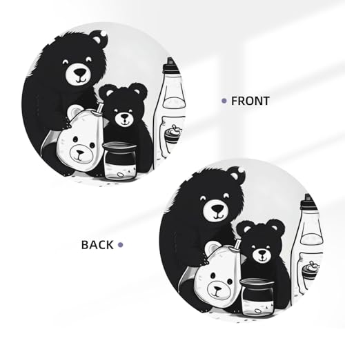 Hojas aromáticas para auto con diseño de oso y botella de leche miniatura 3