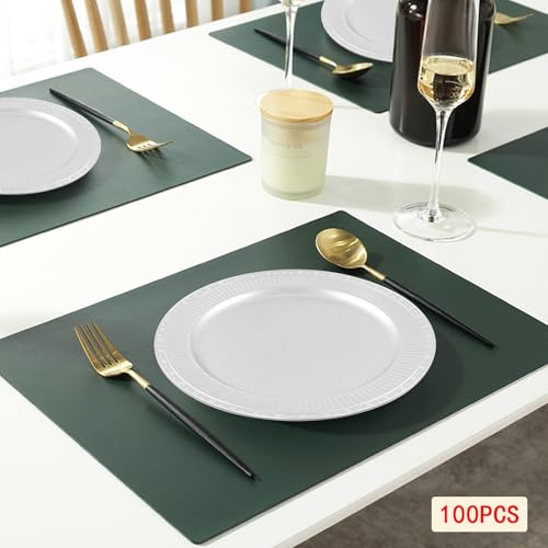 Platos Cargadores Redondos 13in Set x100 Plástico Plateado miniatura 3