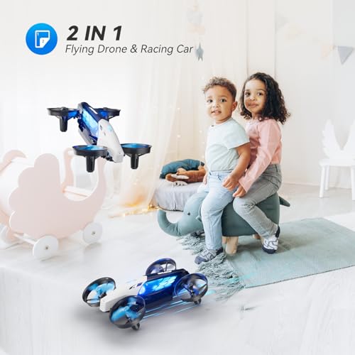 2-in-1 Drones for Kids 8-12 with 7+2 Light Modes,5 Flying Postures,Mini Drone for Age 14 Boys Small Micro Indoor Nano RC Remote Control Quadcopter with Land Mode,Auto rotation,Circle Fly,Altitude Hold - Image 5