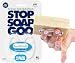 SoapStandle, Clear Handle + Stand, All-in-One 2-Pack, No Messy Ceramic Rubber or Bamboo Soap Dish, Easy Drain Holder for No Gummy Goo, Shower or Bathroom Reduce Glycerin Soap Waste