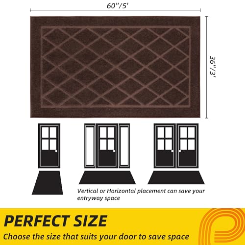 JSEI Dirt Trapper Door Mat 36"x60", Brown — view 2