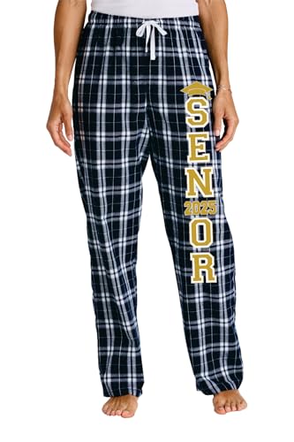 2025 Senior Flannel Pants Seniors 2025 Plaid Pajama Irish Shamrock Sleepwear Cotton Pants Graduation Plaid Pajamas2