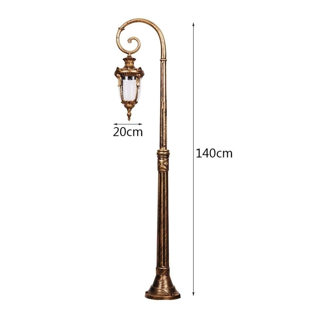 Zewnętrzne lampy ogrodowe Lampa domowa Villa Ogrodzenie Światła E27 Lampa dekoracyjna Kontynentalna Wodoodporna Stołowa Kolumna Post Light Aluminium Szkło Stigma Ganek Patio Ogród Lampadai