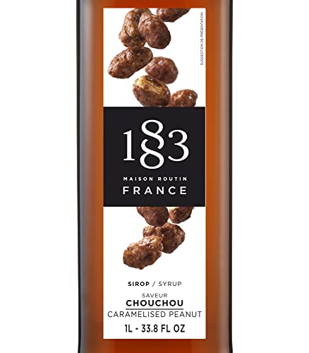 Image of 1883 Caramelised Peanut for Drinks, Made in France, 1 Liter Glass Bottle
