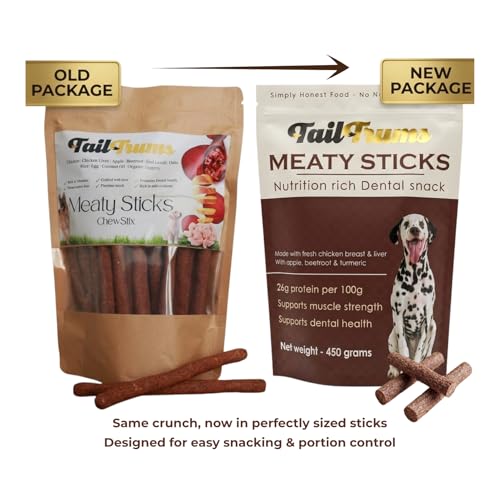 Image of Dog Sticks | Chicken Meaty Sticks 450g | Healthy Dog Food | Freshly Baked Dog Treats | All Natural & Preservative Free | Dog Dental Stick | Human-Grade Ingredients | All Breeds |