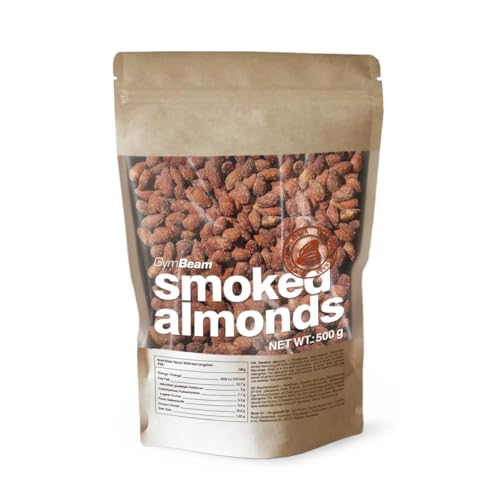 GymBeam Geröstete Mandeln - Rauchmandeln geröstet mit intensivem Aroma perfekte Alternative zu Chips reich an gesunden Fetten und Proteinen ideal als Snack 500 g