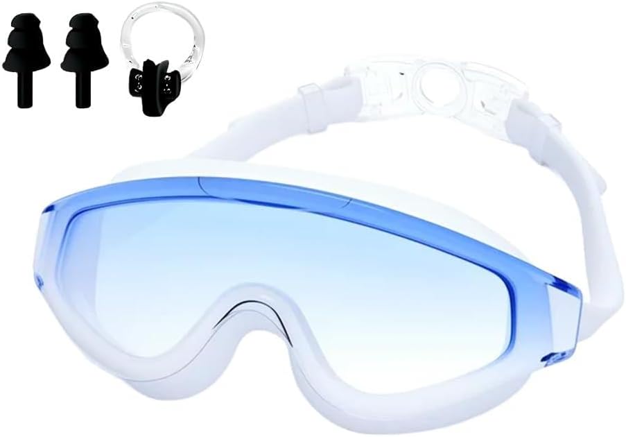 HD Large Frame Waterproof Swimming Goggles, Anti-Fog Swim Goggles for Swimming,UV Protection Goggles for Adults