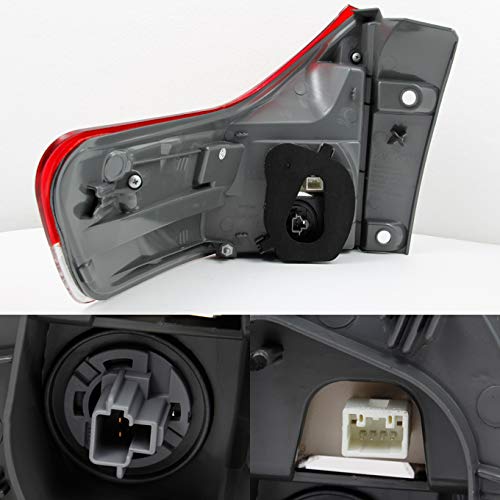 AKKON - For Toyota Sienna SUV Red Clear Rear Tail Light Brake Lamp Repalcement Dirver Left Side Outer Piece