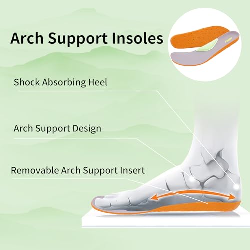 RomenSi Wide Toe Box Shoes Women Arch Support Walking Shoes Athletic Tennis Wide Width Sneakers for Plantar Fasciitis US 6-114