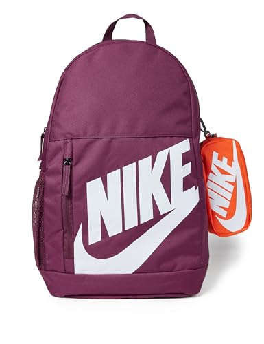 Nike Mochila infantil Elemental (20L), Bordeaux/laranja/branco, Medium, Elemental