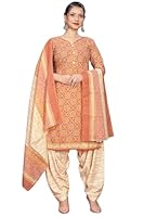 Rajnandini Light Orange Cotton Printed Readymade Patiala Salwar Suit (Ready to Wear-VSRW4294-6XL)