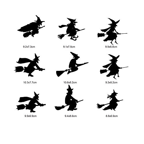 Halloween Witch Wall Decals 3D Wall Stickers Decor For Living Room Bedroom Wall Window Decor Acrylic Mirror Sticker Removable Halloween Wall Decorations Witches Decal #TOP3