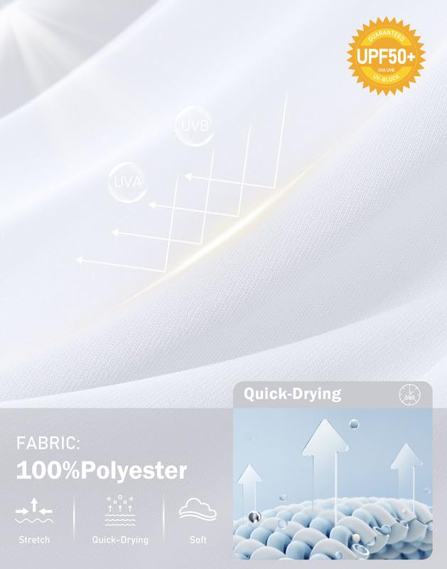 Pudolla Men's Long Sleeve Golf Polo Shirt UPF 50+ Lightweight Sun Protection Cool SPF Hiking Shirts for Men4