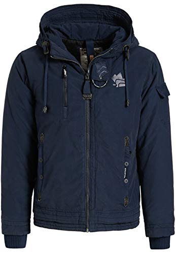 khujo Herren Winterjacke ASLAN warm gefütterter Blouson mit Kapuze