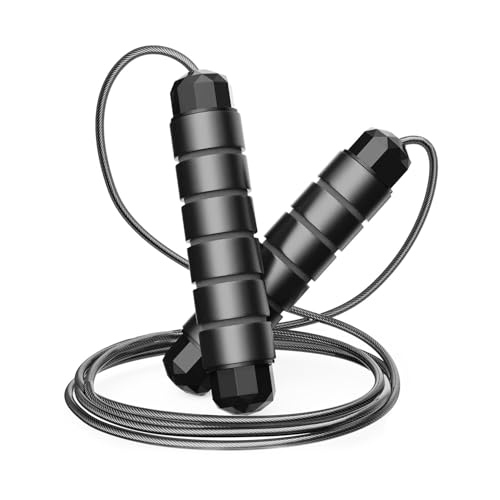 Boldfit Skipping/Adjustable Jumping Rope For Men & Women and For Kids - Gym / Exercise Rope For Workout -Black,Polyvinyl Chloride (PVC)