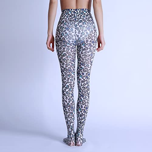 Image of Sahabowi Women Tights, Sheer High Waist Pantyhose, Vintage Control Top Stockings, Siwa opaque print1