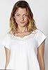 Koroshi Women's White Sweetheart Neckline Cotton Short Sleeve T-Shirt, White, white, M #5