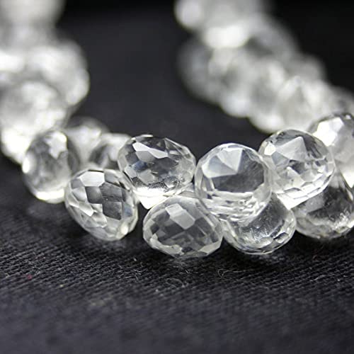 Quartz cristal transparent de 6 mm pour création de boucles d'oreilles et colliers DIY