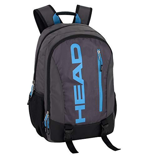 HEAD Waterproof Double Compartment Gym and Laptop Backpack for Men - Travel Backpack with Water Bottle Pockets