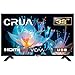 CRUA VIDAA Smart TV,32Zoll (80 cm) TV,1366x768 HD TV,LED TV mit HDMI/USB/AV IN/Kompakt und Smart für Ihr Zuhause,Schwarz [Energieklasse E]