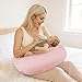 Hooyax Waterproof Nursing Pillow Cover, Stretchy Nursing Covers for New-Designed Breastfeeding Pillows, Adorable Infant Feeding Pillow Slipcover for Baby Boy and Girls (Pink)