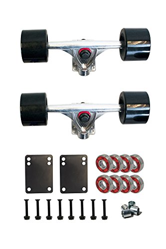 SCSK8 Longboard Skateboard Trucks Combo Set w/ 70mm Wheels + 9.75