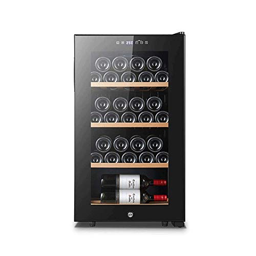84L Thermoelectric Red and White Wine Cooler with Touch Panel Digital Temperature Display,Quiet Operation Wine Fridge Freestanding Small Wine Chiller