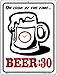 Beer 30 Novelty Mini Metal Parking Sign PM-714