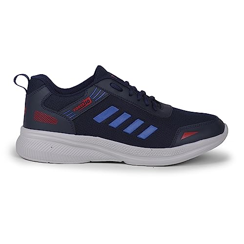 Image of Liberty Force 10 Navy Blue & Olive Green Running Shoes for Men