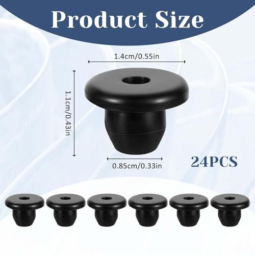 Image of Hydraulic Jack Oil Plugs 24Pcs Oil Filler Plug,Rubber Floor Bottle Jack Plugs Universal Jack Replacement Accessories for Oil Reservoir Filler Hole（8.5mm）