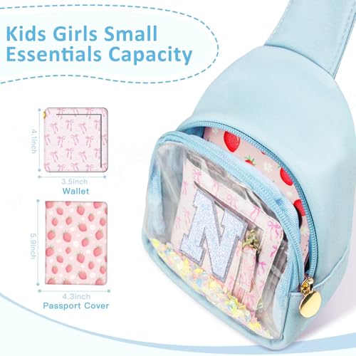 Image of COSHAYSOO Personalized Christmas Birthday Gifts Burr Basket Stuffers for Girls Blue Purse Sling Bag Crossbody Girl Cute Funny Cool Mini Travel Fashion Accessories Monogrammed Initial Letter N