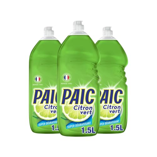 Paic liquide vaisselle super dégraissant anti odeur lot de 3 x 1500 ML au citron vert