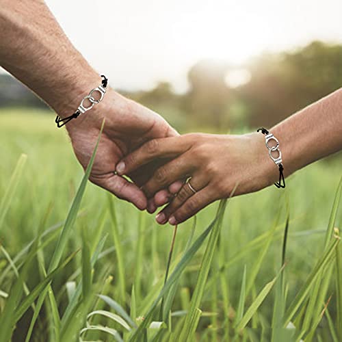 Paper Clip Earrings For Women Silver Rhinestone Necklaces For Women Bn0155-08E Handmade Friendship Pairing Bracelet Best Friend Couple Family Teenage Sisters Womens Gold Jewelry Set (Silver, One Size) #TOP7