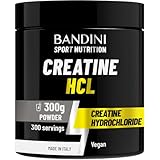 Bandini® Creatine HCL Powder 300g - Very Strong and Intense Taste but 100% Pure - Do NOT TAKE if You are Sensitive to Sour Flavours - Training, Sport & Pre-Workout – Based on Creatine Hydrochloride