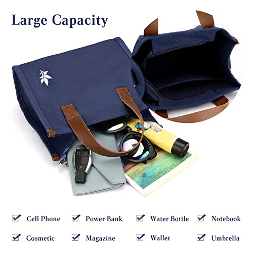 Image of CORIOS Women Shoulder Bag Canvas Handbag Crossbody Bag Multifunctional Top Handle Bag Casual