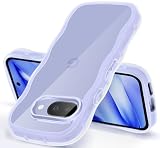 Yuanlai For Google Pixel 9a ケース クリア かわいい 波型 ピクセル 9A カバー 透明 超軽量 耐衝撃 Pixel 9a スマホケース ストラップホール付き 学生 がくせい 女性用（クリア）