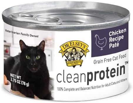 Dr. Elsey’s cleanprotein Chicken Recipe Wet Cat Food (Case of 24), 2.75 oz Canned Food