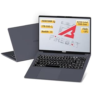 Computadora portátil de 15.6 pulgadas, teclado retroiluminado, 1TB SSD 16 GB de RAM, Quad-Core N150 3.6GHz, cámara web, portátil IPS FHD portátil para estudiantes/universidad/escuela/negocios