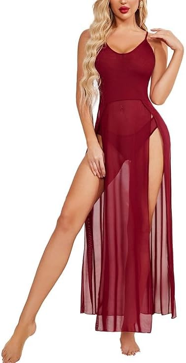 Women's Lace Floral Maxi Night Wear, Ready To Wear Lingerie, Night Wear,