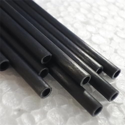 10PC Carbon Fiber Tube 2mm 3 4 5 6 7 8 10mm 11 12 14 16 18 19 20 22 25mm Hollow Rod for RC Plane DIY Quadcopter Arm Length 100mm Carbon Fiber Square Tube(10PC 5x2.5x100mm)