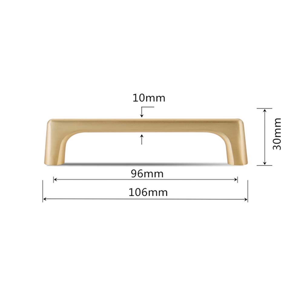 Maniglie Armadio In Oro - Set Da 10 Pezzi, Distanza Fori 96mm, Per Cucina E Mobili
