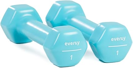 Studio EVERGY Home Dumbbells Vinyl Dumbbells Home Gym Hex Fitness Weights EVERGY Dumbbells 1kg 2kg 3kg 4kg 5kg Home Gym Weights
