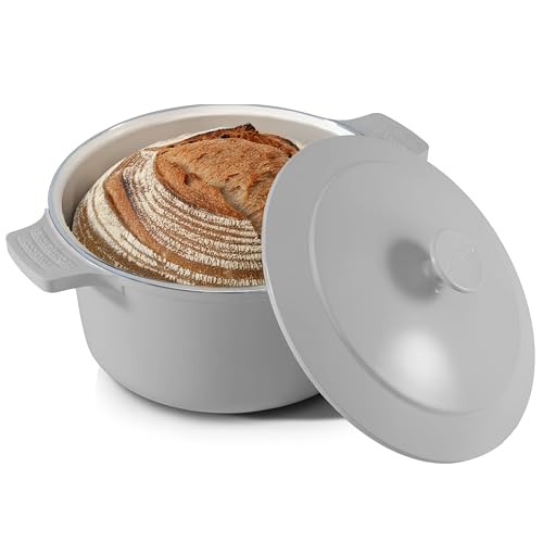 Comparison: Best Gotham Steel Pot Oven Safe 3 Gotham Steel 5 Qt Dutch Oven Pot with Lid, Nonstick Ceramic 10 in 1 Cooking Pot & Dutch Oven for Bread Baking, Lightweight, Oven & Dishwasher Safe – Gray