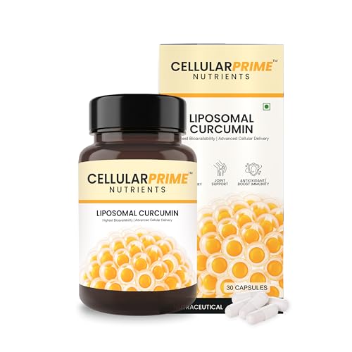 Cellular Prime Liposomal Curcumin Supplement — High Absorption Phospholipid Formula for Heart Health, Blood Circulation, Joint Support & Antioxidant — Non-GMO, WHO-GMP Certified